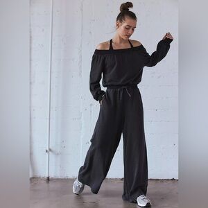 Women's Black Off-Shoulder Jumpsuit